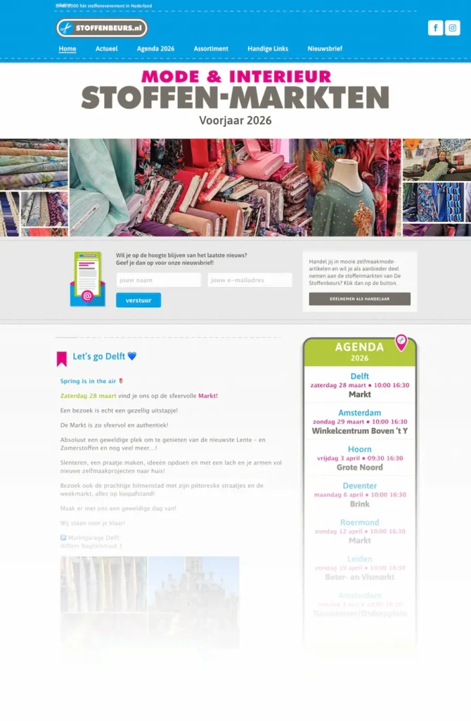 Website De Stoffenbeurs